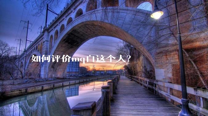 如何评价mq白这个人？