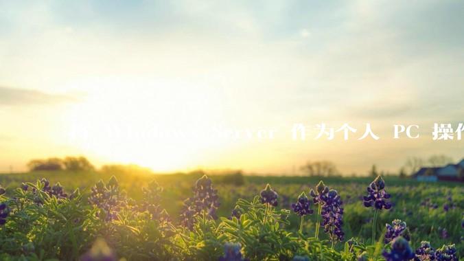 将 Windows Server 作为个人 PC 操作系统来用是怎样的体验？